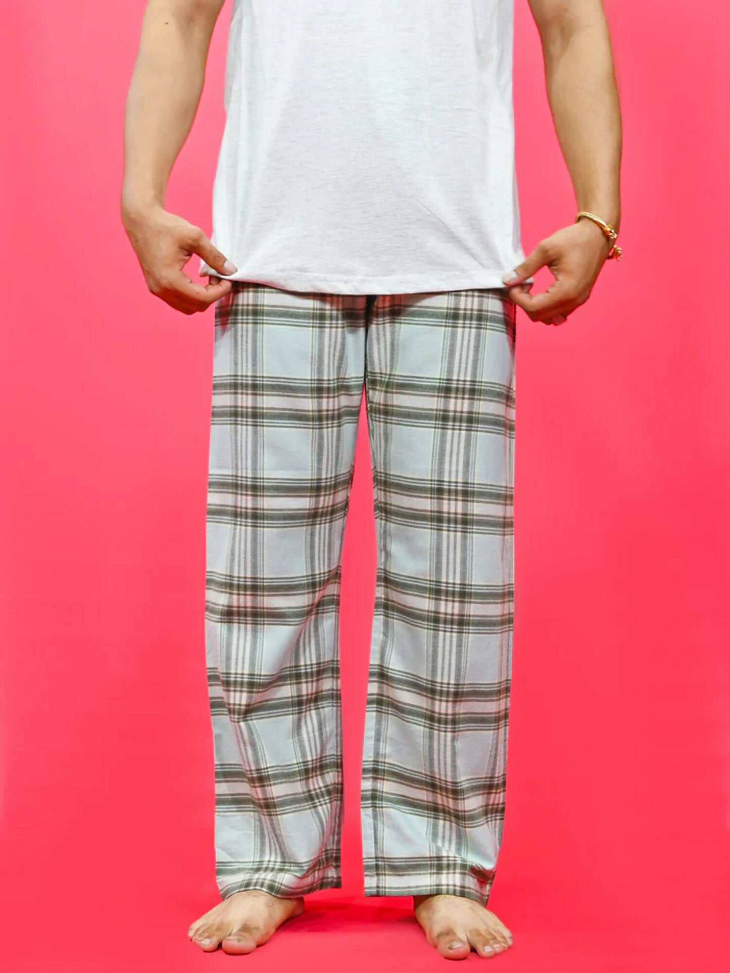 Funky's Printed Checked Loungewear Trouser-14622