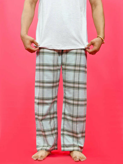Funky's Printed Checked Loungewear Trouser-14622