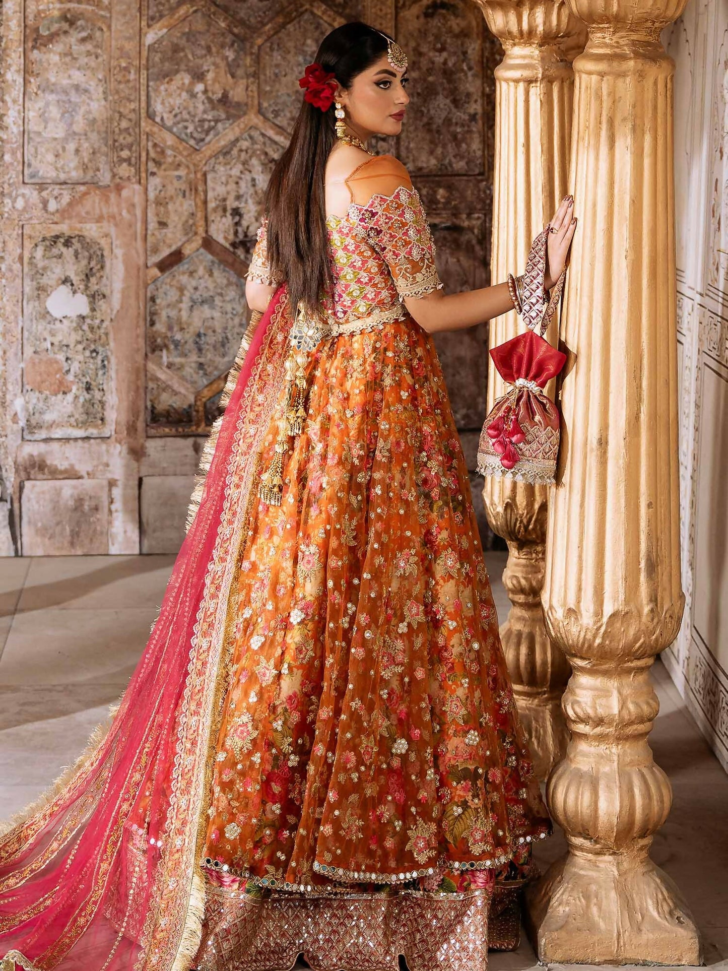 Shiza Hassan Shehnai Net Embellished Stitched 3-Piece Suit-Ariella