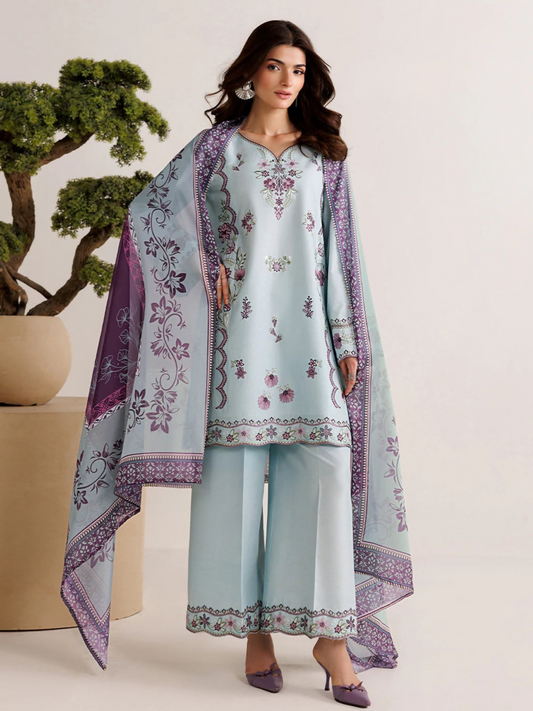 Panache Apparel Mistfall Vol II Cotton Embroidered Stitched Suit-Mirelle