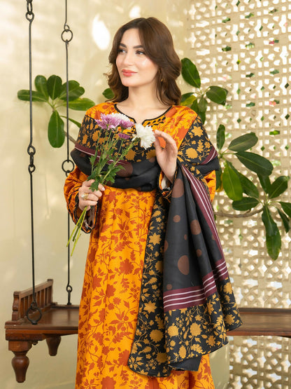 Panache Apparel Khaddar Embroidered Stitched Suit-Sienna