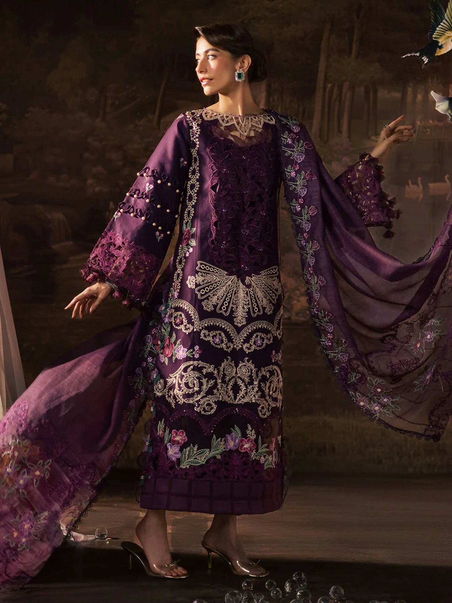 Parishay Enchanted Tales Lawn Embroidered Unstitched 3-Piece Suit-ET- 07
