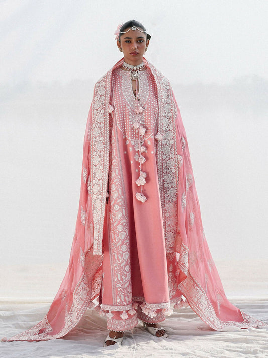 Hussain Rehar Luxury Lawn'26 Eid Edit Embroidered Unstitched 3-Piece Suit-Sorti