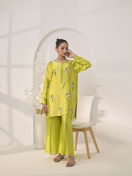 Ruby's Couture The Luxe Edit Sheesha Silk Embellished Stitched 2-Piece Suit-Shahnoor