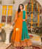 Ruby's Couture Poshak Korean Net Embellished Stitched 2-Piece Suit-Laila