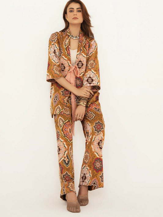 Shiza Hassan SH West Blended Silk Printed Co-Ord Set-Mason