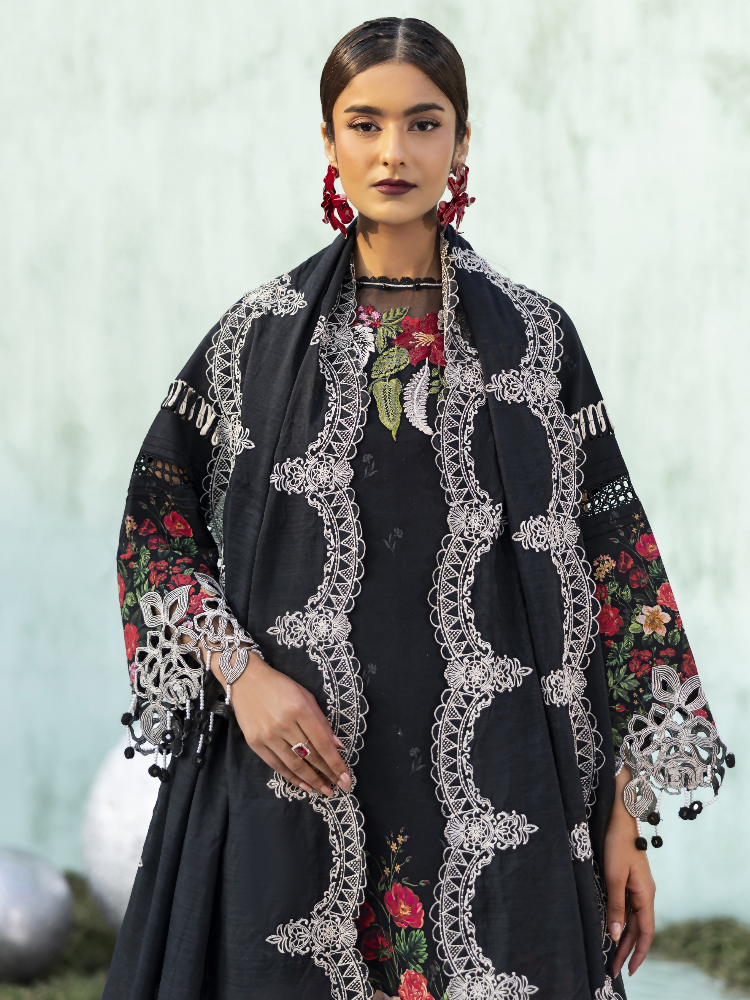 Parishay Ivy Bloom'26 Lawn Embroidered Unstitched 3-Piece Suit-IB-02