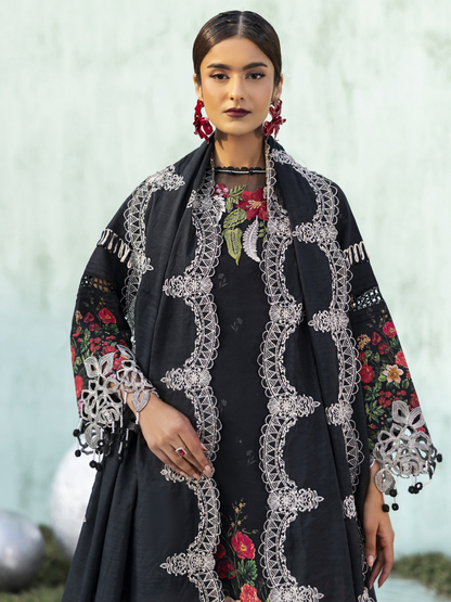 Parishay Ivy Bloom'26 Lawn Embroidered Unstitched 3-Piece Suit-IB-02