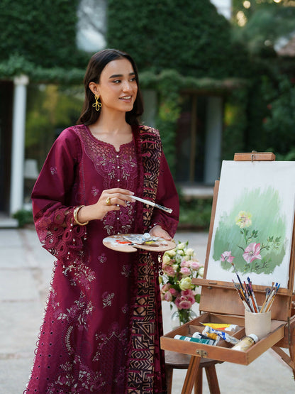 Parishay Panache Winter Corduroy Embroidered Unstitched 3-Piece Suit-PNE-09