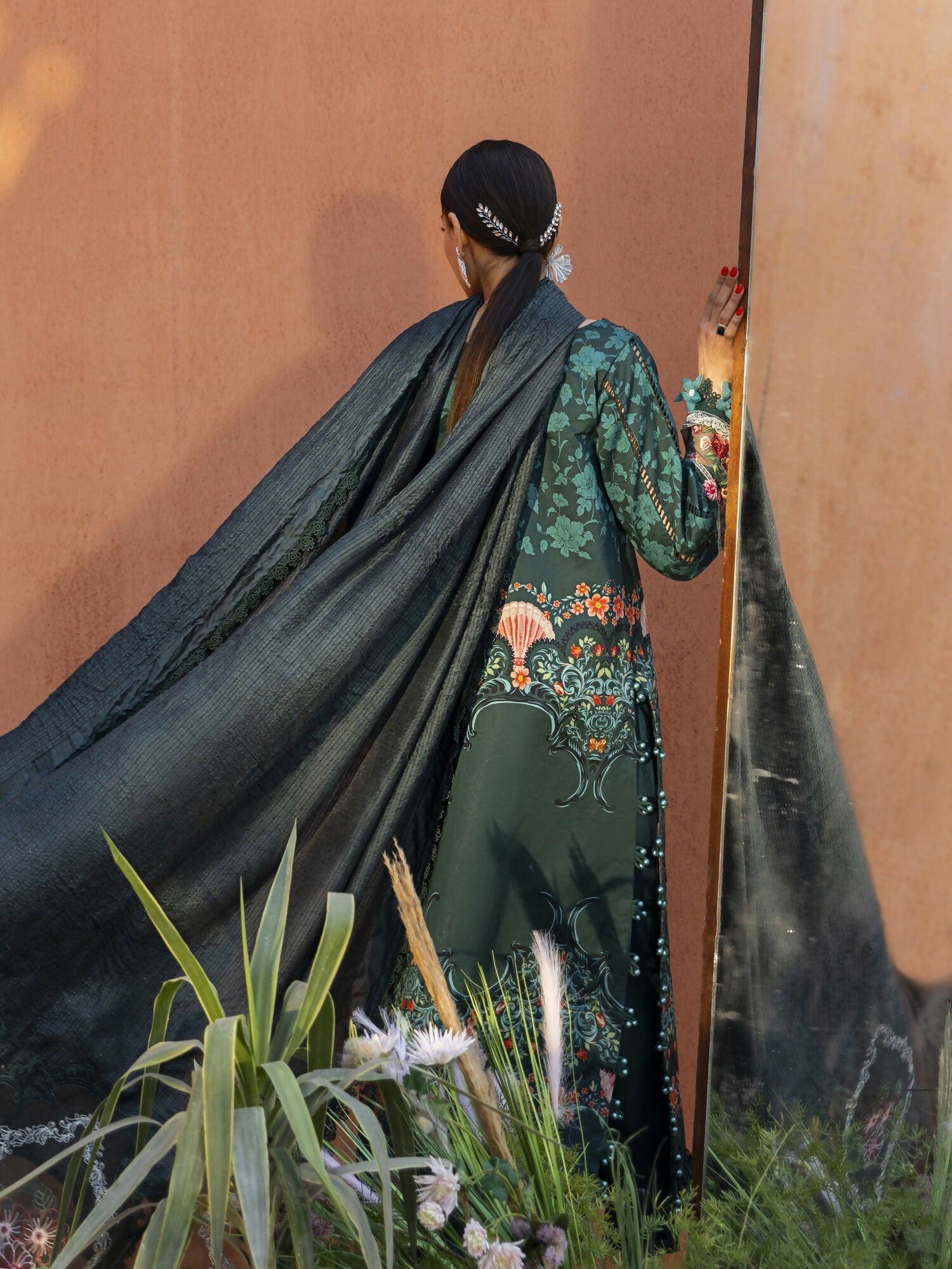 Parishay Ivy Bloom'26 Lawn Embroidered Unstitched 3-Piece Suit-IB-10