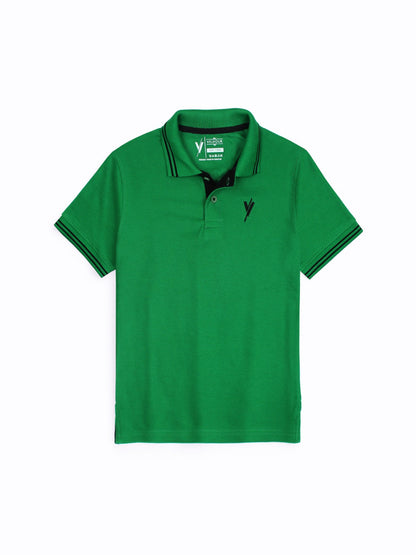 Velvour Boys Pique Tipping Collar Polo Shirt-VP11-J