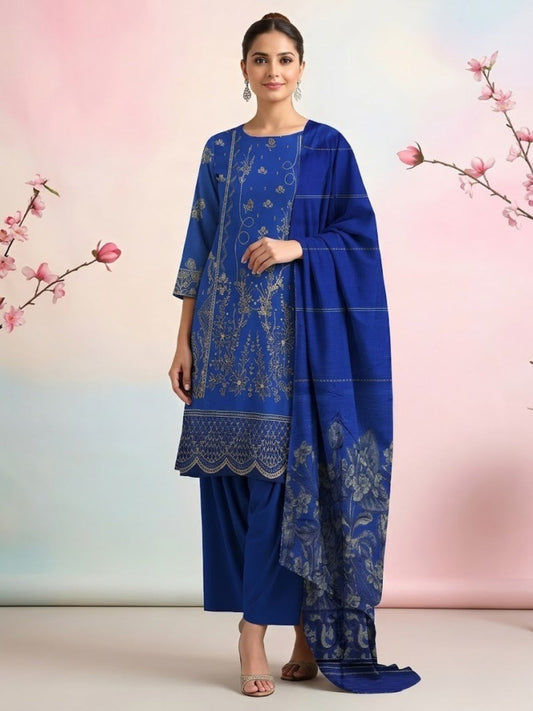 Bin Shaukat Vol 65 Bana Dora Lawn Embroidered Unstitched 3-Piece Suit