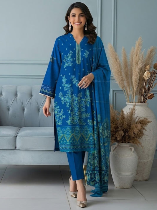 Bin Shaukat Vol 64 Bana Dora Lawn Embroidered Unstitched 3-Piece Suit