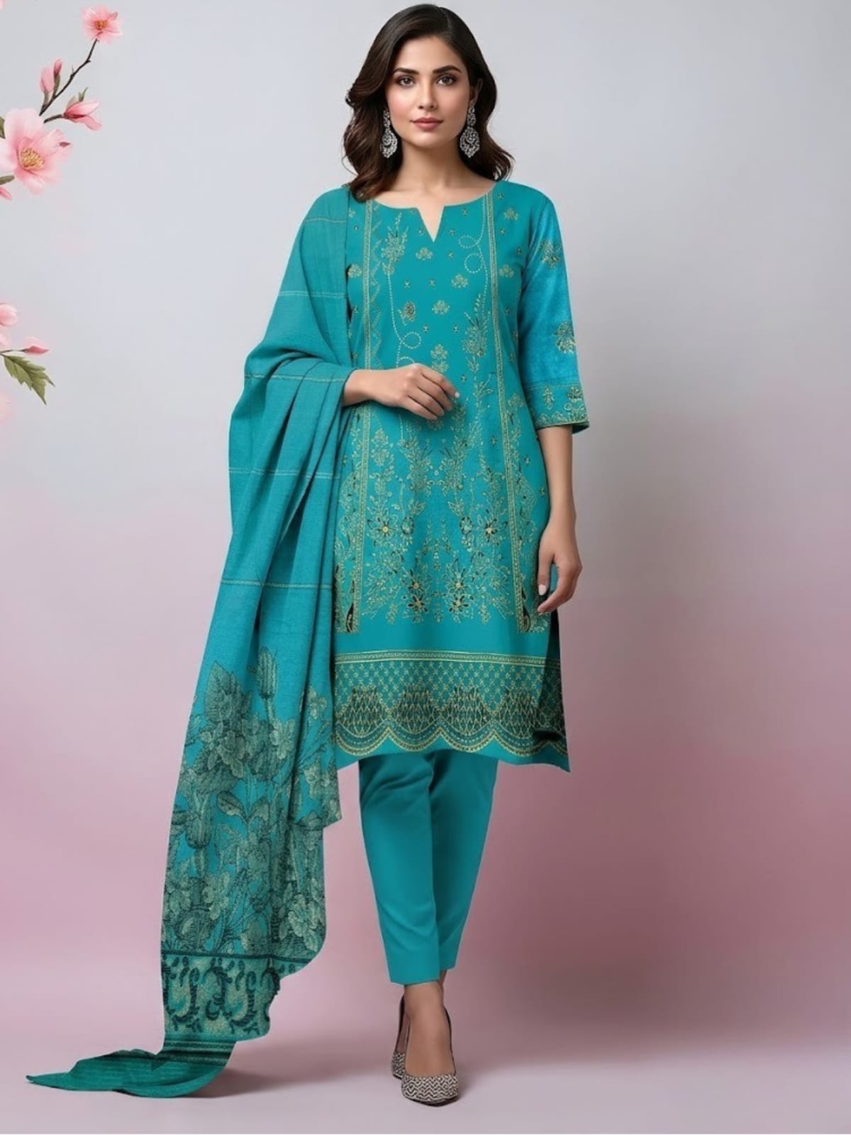 Bin Shaukat Vol 65 Bana Dora Lawn Embroidered Unstitched 3-Piece Suit