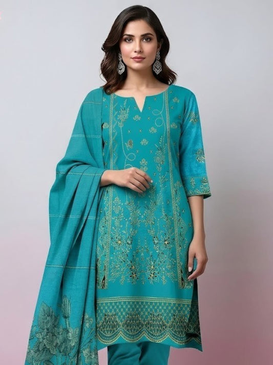Bin Shaukat Vol 65 Bana Dora Lawn Embroidered Unstitched 3-Piece Suit