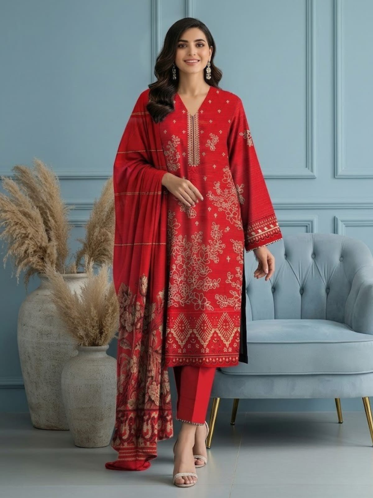 Bin Shaukat Vol 64 Bana Dora Lawn Embroidered Unstitched 3-Piece Suit