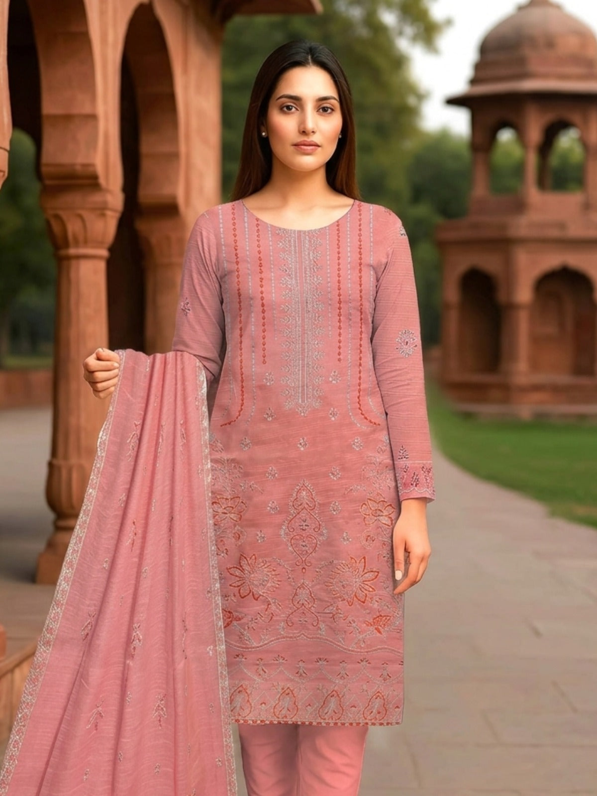 Bin Shaukat R Shine Vol 15 Bana Dora Lawn Embroidered Unstitched 3-Piece Suit-04