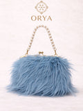 Blue Orya's Fur Clutch