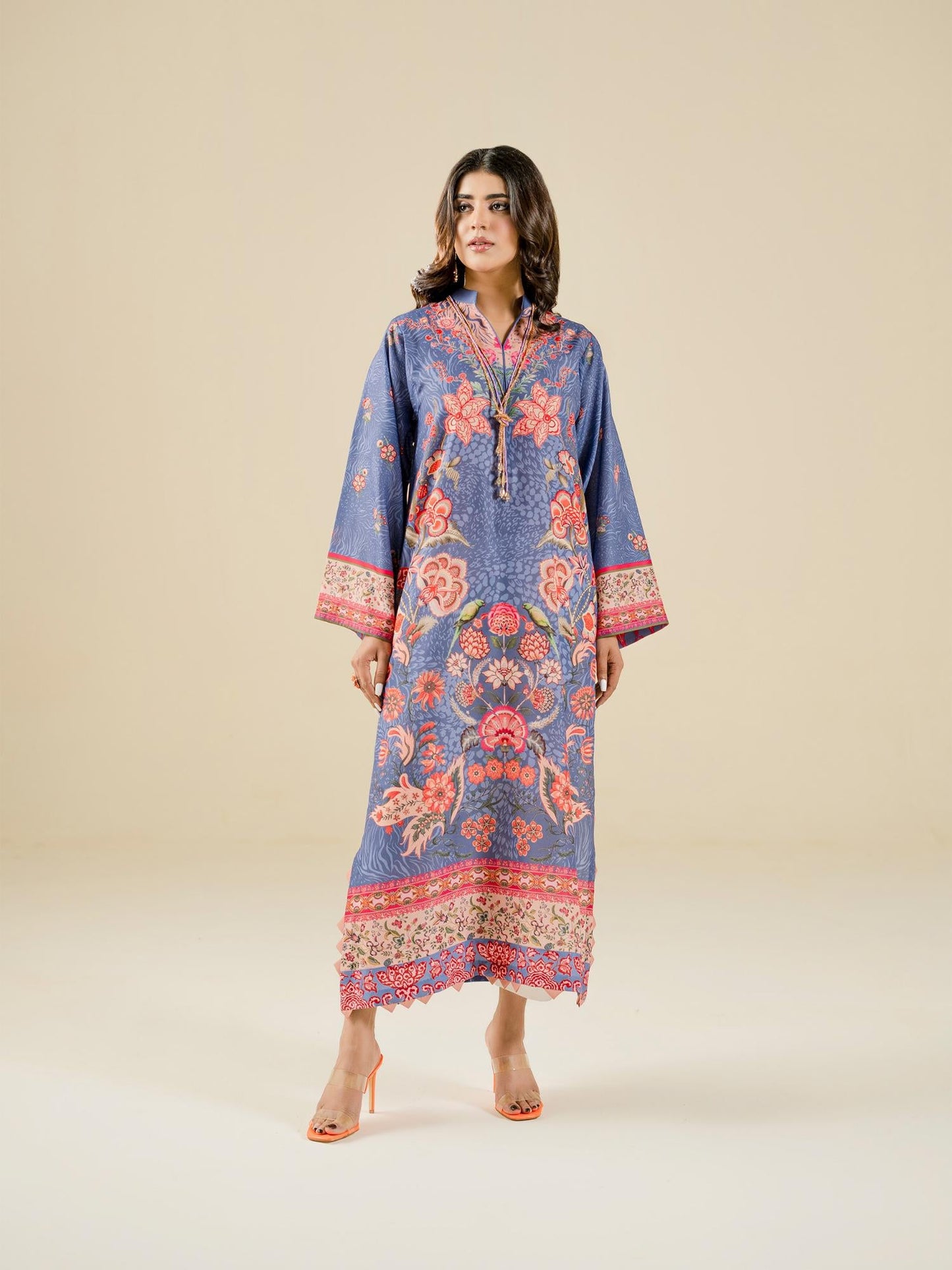 Blue Rabazka Blended Lawn Printed Stitched Shirt-WRTW-PLW-S26-1PC-07