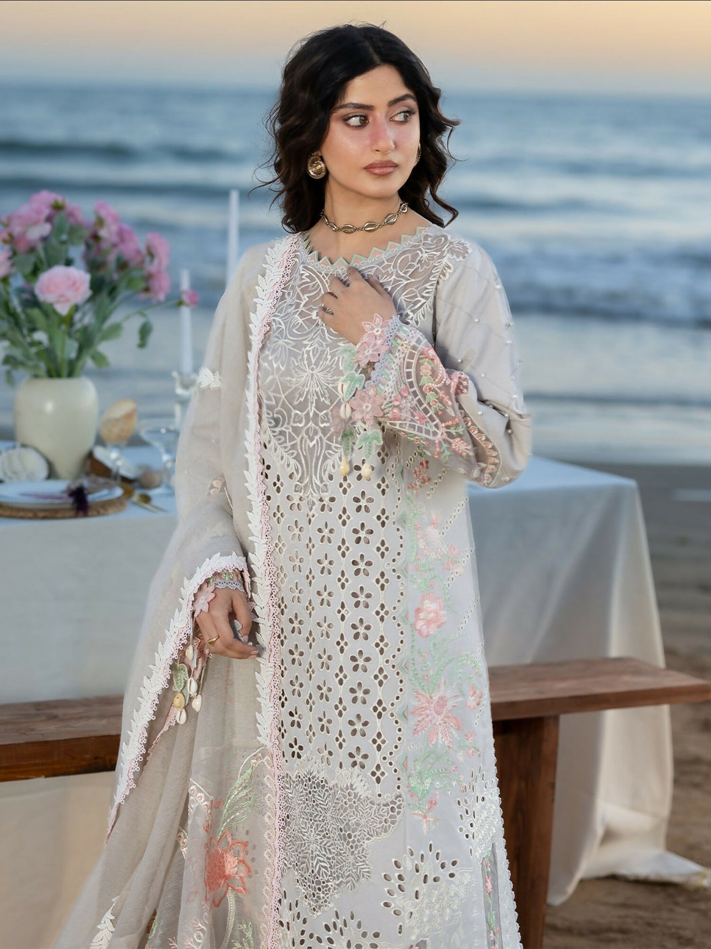 Mahnur Sirene Luxury Lawn'26 Embroidered Unstitched 3-Piece Suit-S-06
