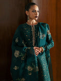 Hussain Rehar Basic Not Basic V Raw Silk Embellished Stitched 3-Piece Suit-Verdure
