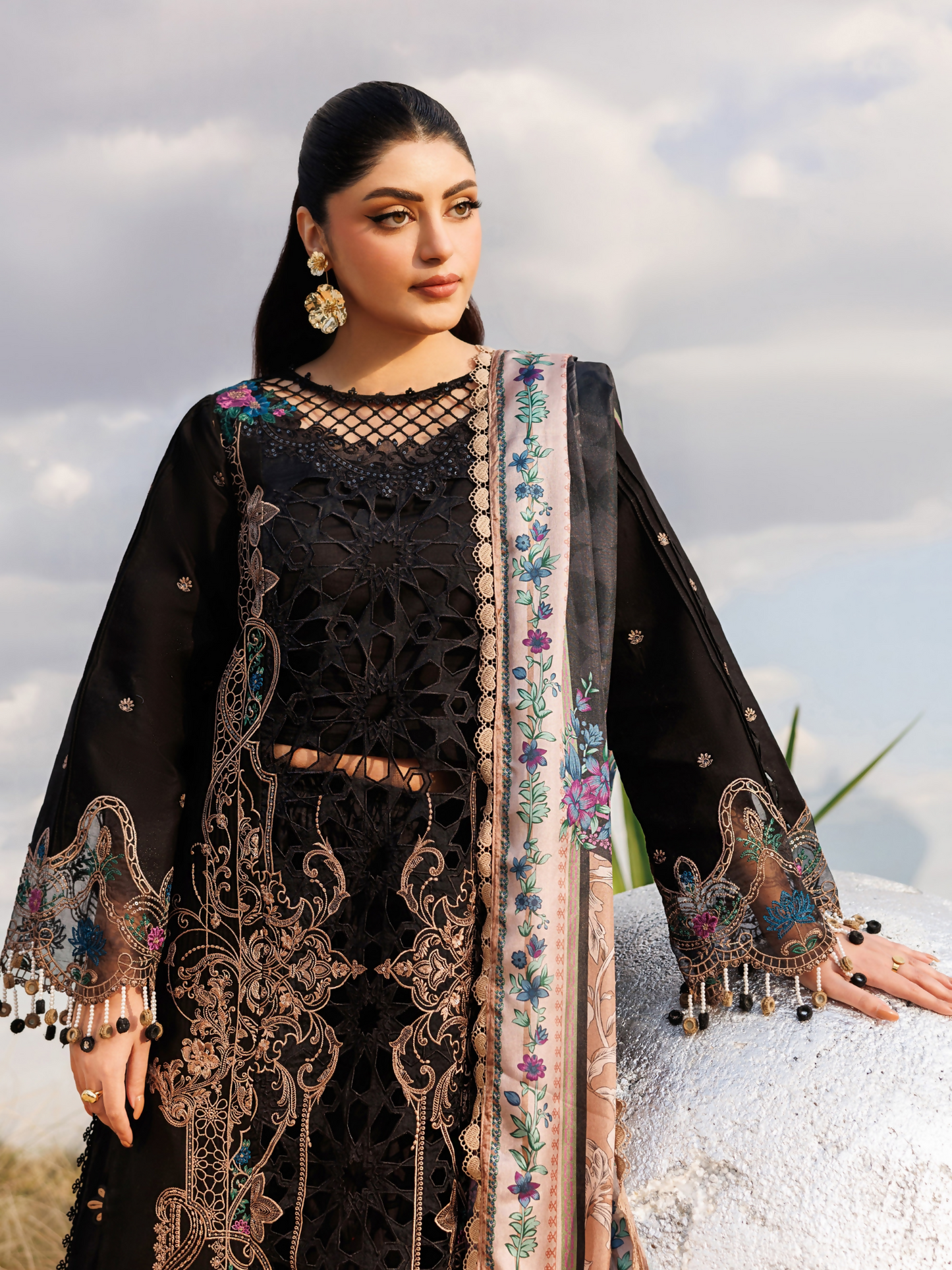 Parishay Shangrila Lawn Vol 2 Embroidered Unstitched 3-Piece Suit-ANG-09