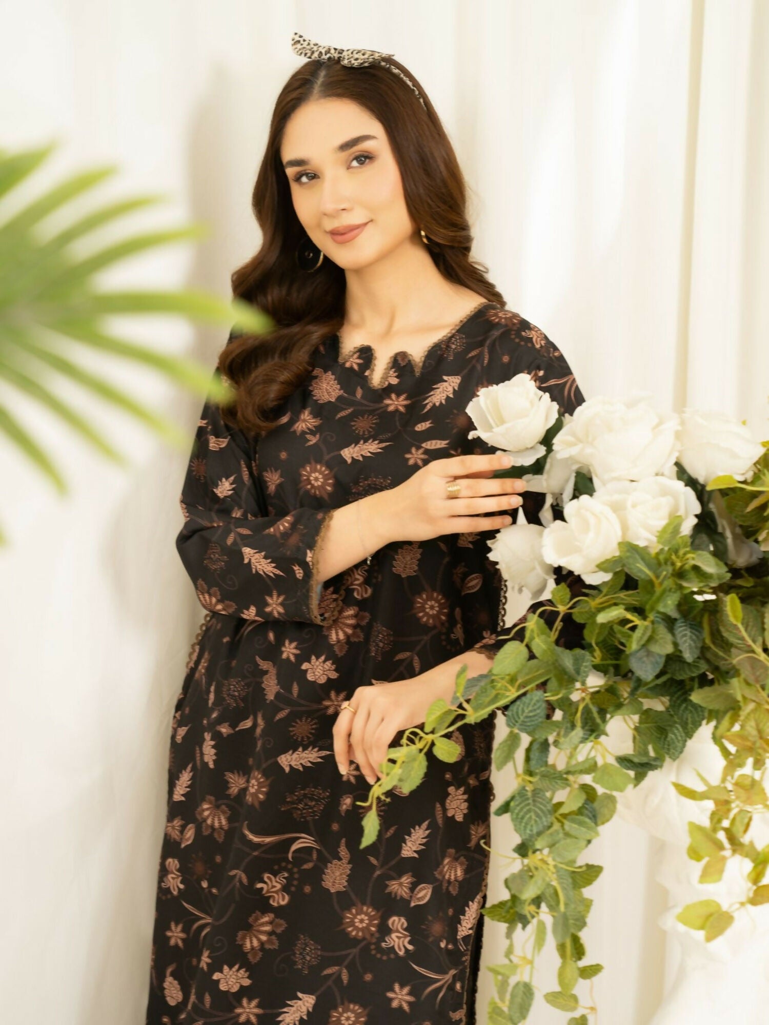 Panache Apparel Sunlit Essentials Cambric Printed Co-Ord Set-Bare