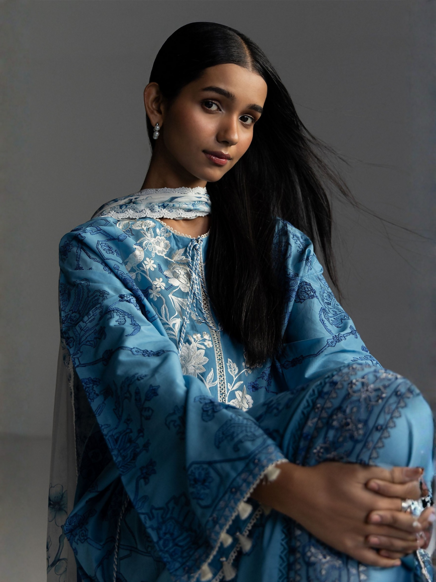 COCO by Zara Shahjahan Lawn'26 Embroidered Unstitched 3-Piece Suit-Aviona-3A