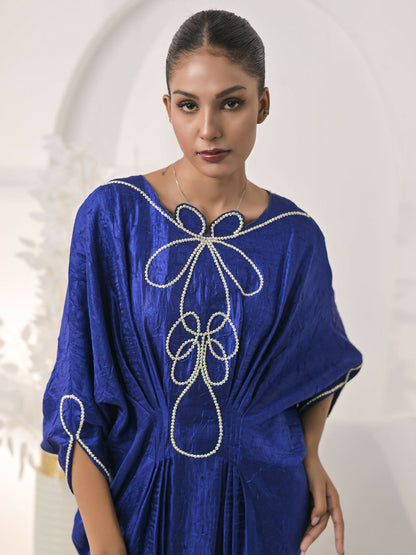 Ruby's Couture The Luxe Edit Pure Crush Silk Embellished Kaftan Set-Heer