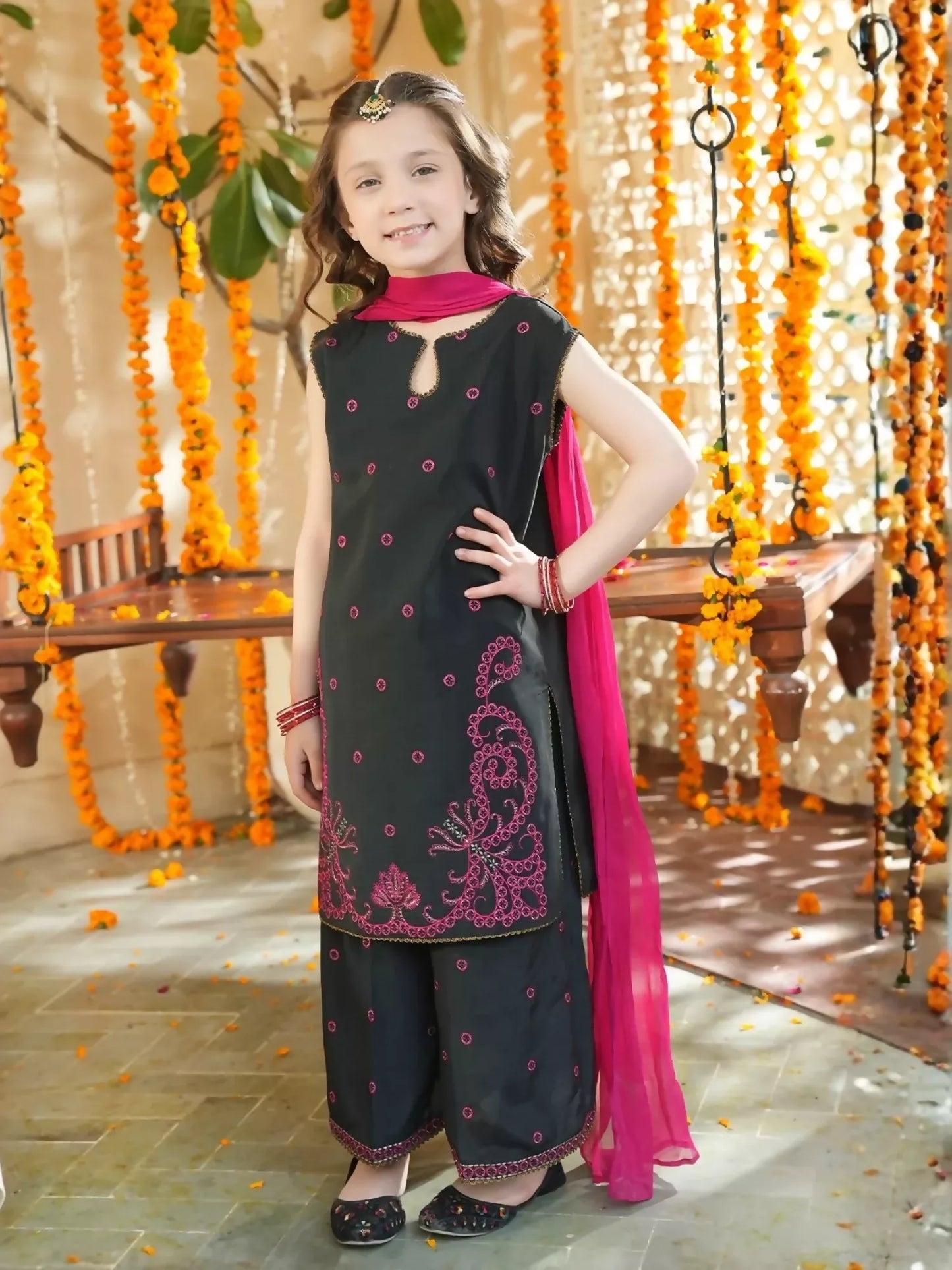 Panache Apparel Noore Eid Edit Sheesha Silk Embroidered Stitched Suit-Sia