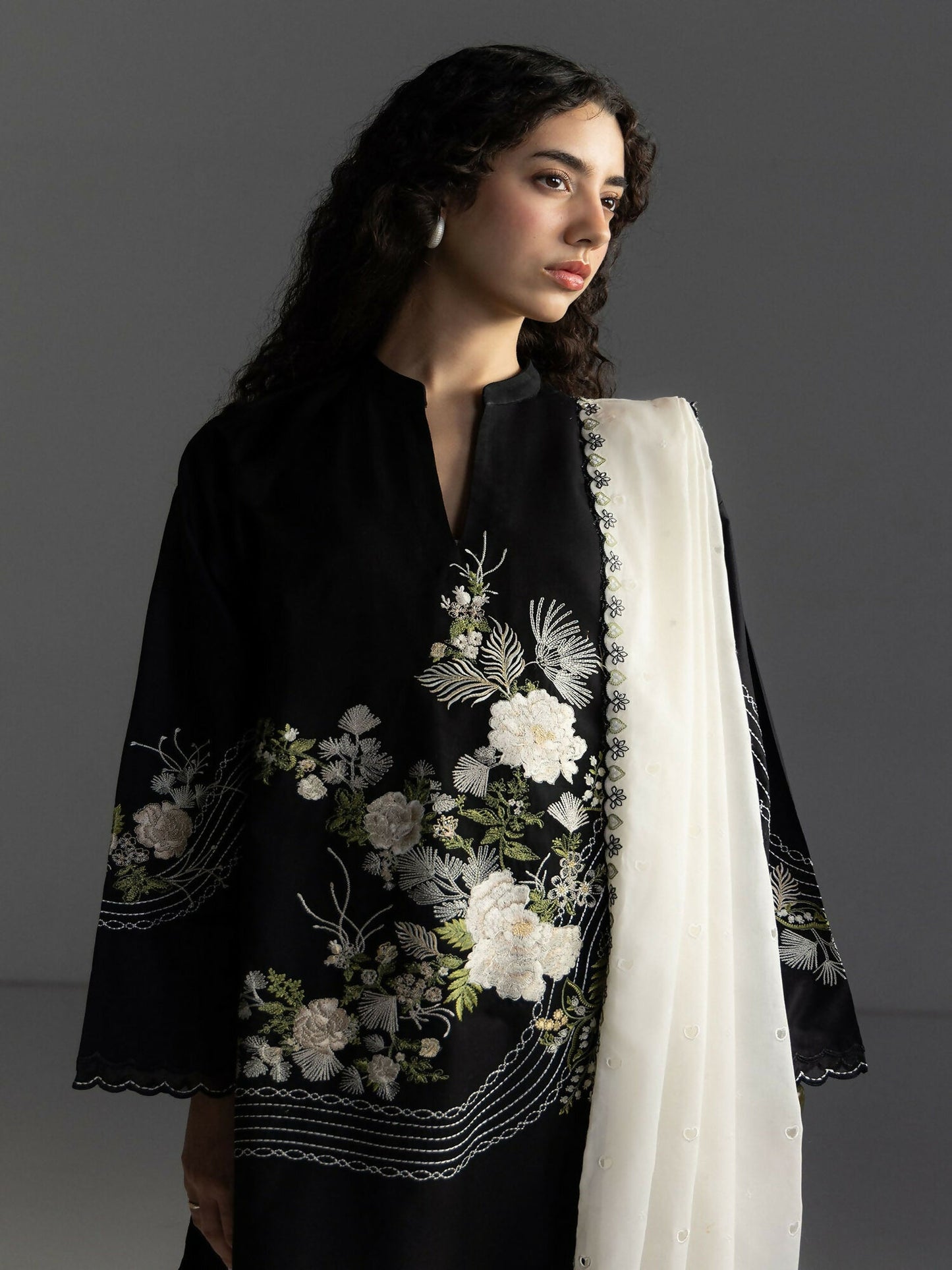 COCO by Zara Shahjahan Lawn'26 Embroidered Unstitched 3-Piece Suit-Evia-9A