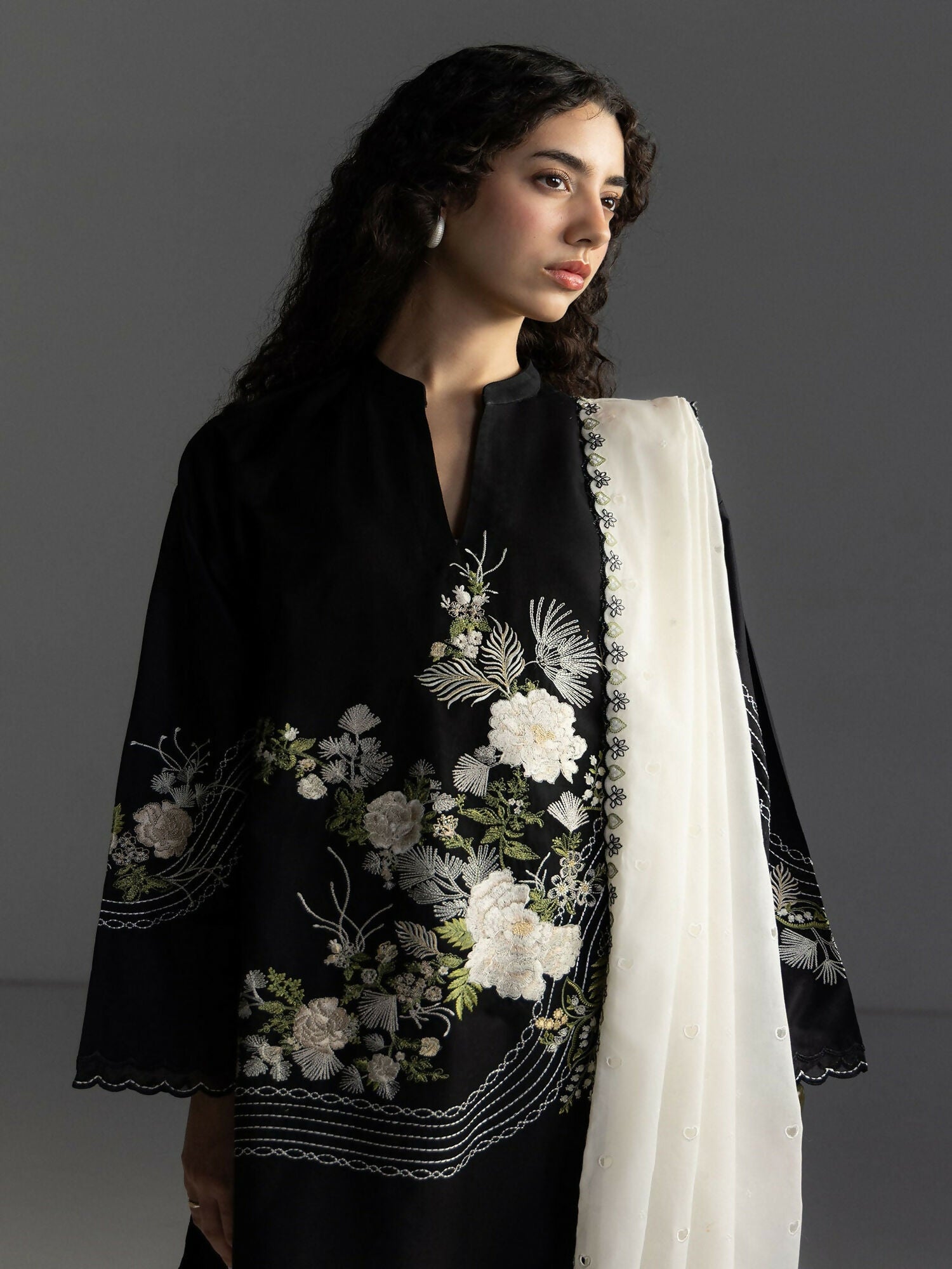COCO by Zara Shahjahan Lawn'26 Embroidered Unstitched 3-Piece Suit-Evia-9A