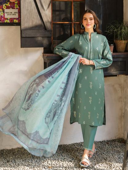 Panache Apparel Lawn Embroidered Stitched Suit-Hana