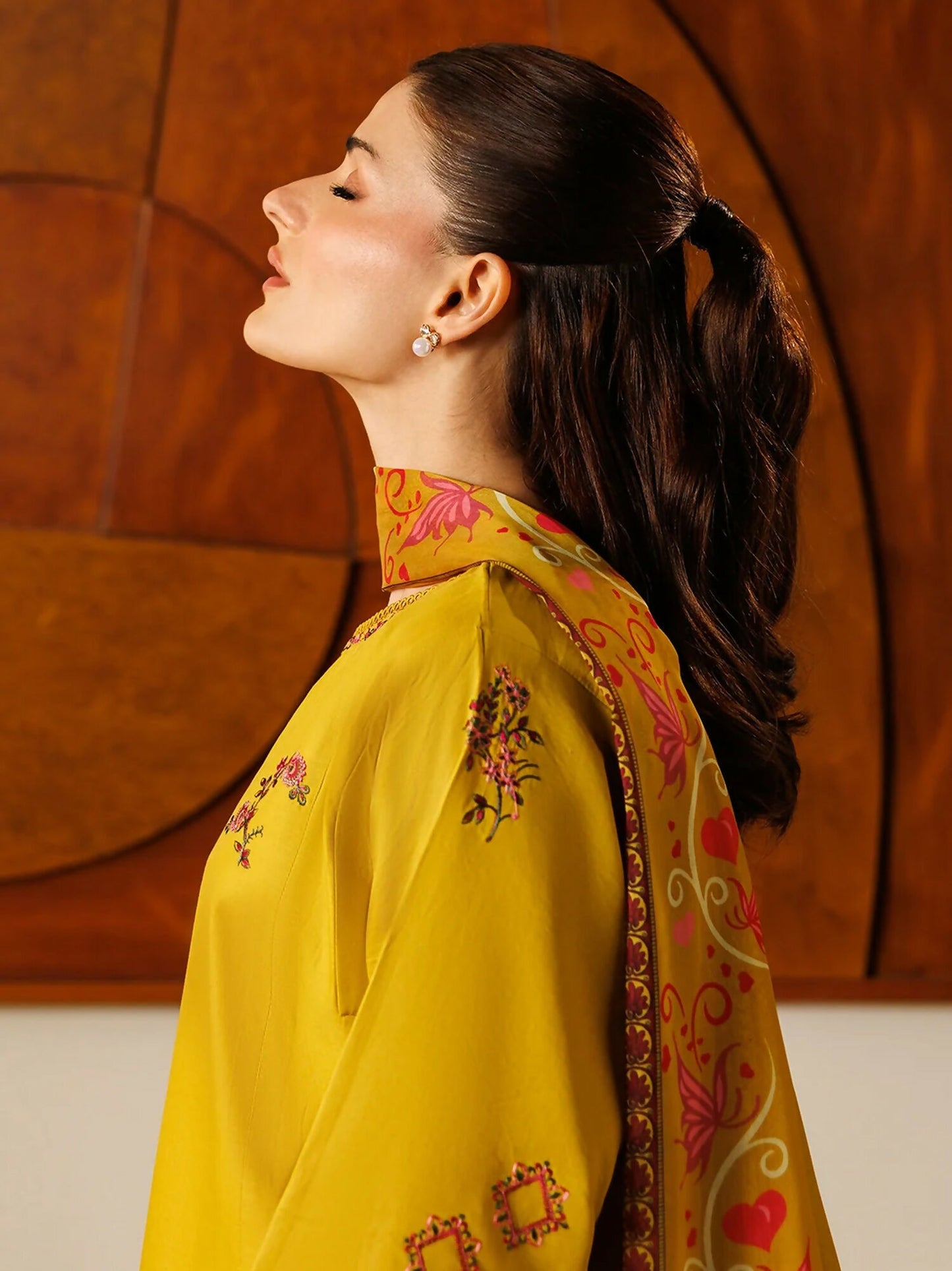 Panache Apparel Mistfall Ramadan Edit Cotton Embroidered Stitched Suit-Rosette