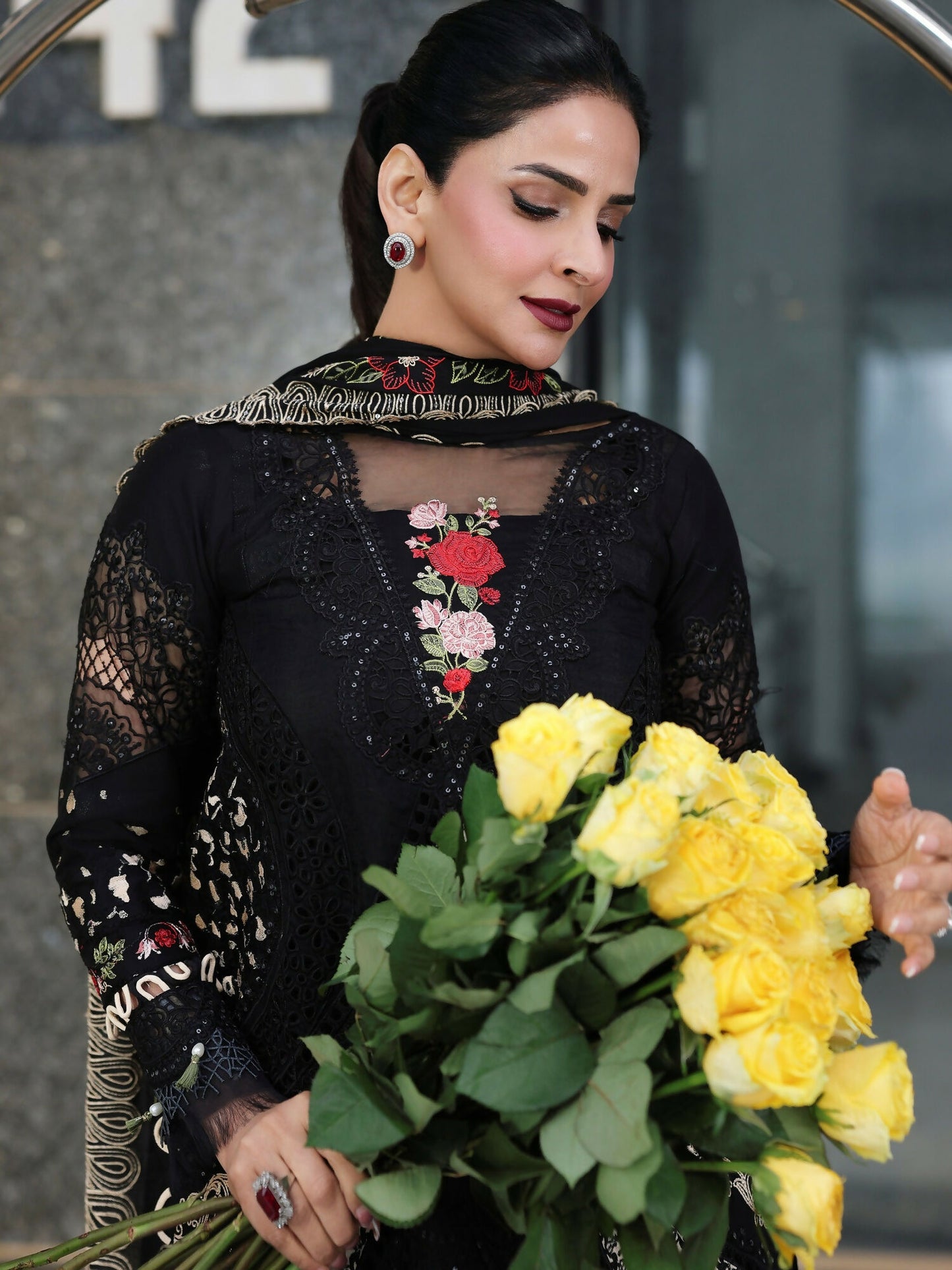 Parishay Monaco Luxury Lawn'26 Embroidered Unstitched 3-Piece Suit-MN-03