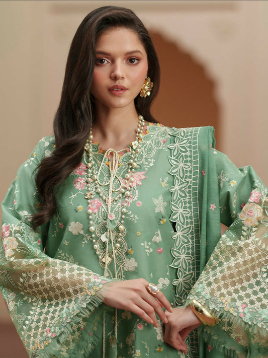 Binilyas Mashriq Luxury Lawn'26 Embroidered Unstitched 3-Piece Suit-D-117-A