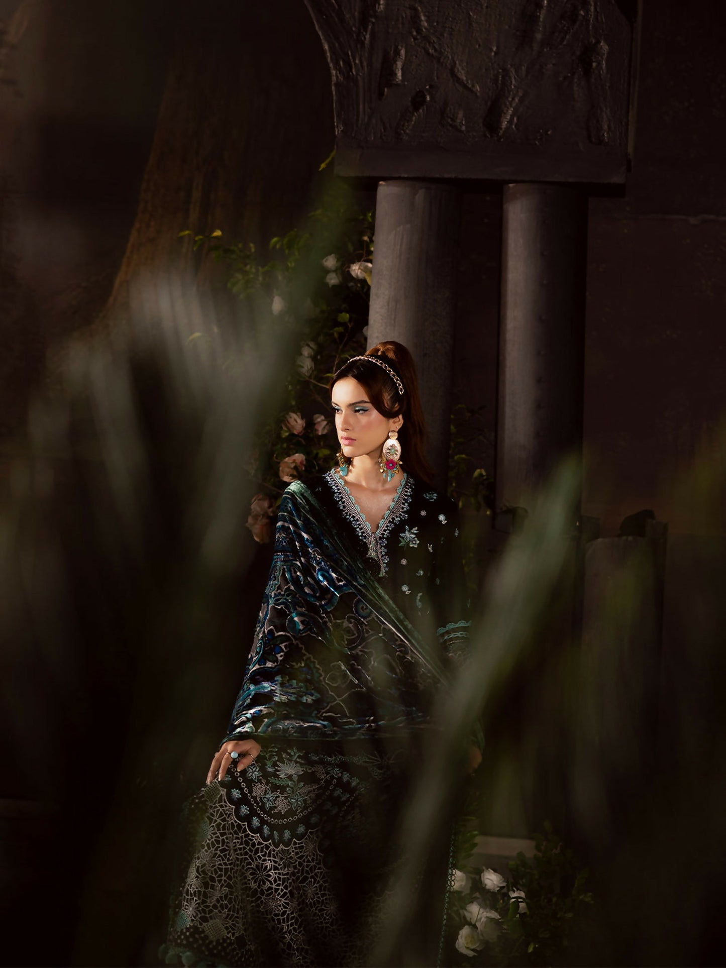 Mahnur Amelia Kotrai Embroidered Unstitched 3-Piece Suit-CK-014