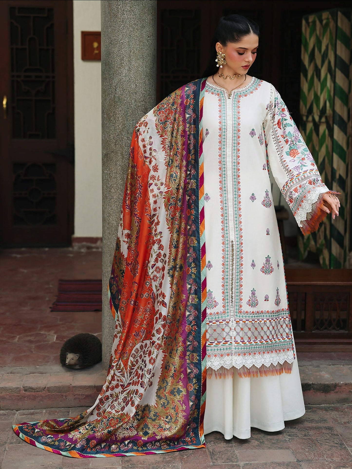 Binilyas Lumina Summer Lawn Embroidered Unstitched 3-Piece Suit-L74-B