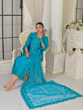 Farooq Hameed Studio Silk Embroidered Stitched 3-Piece Suit-Elli