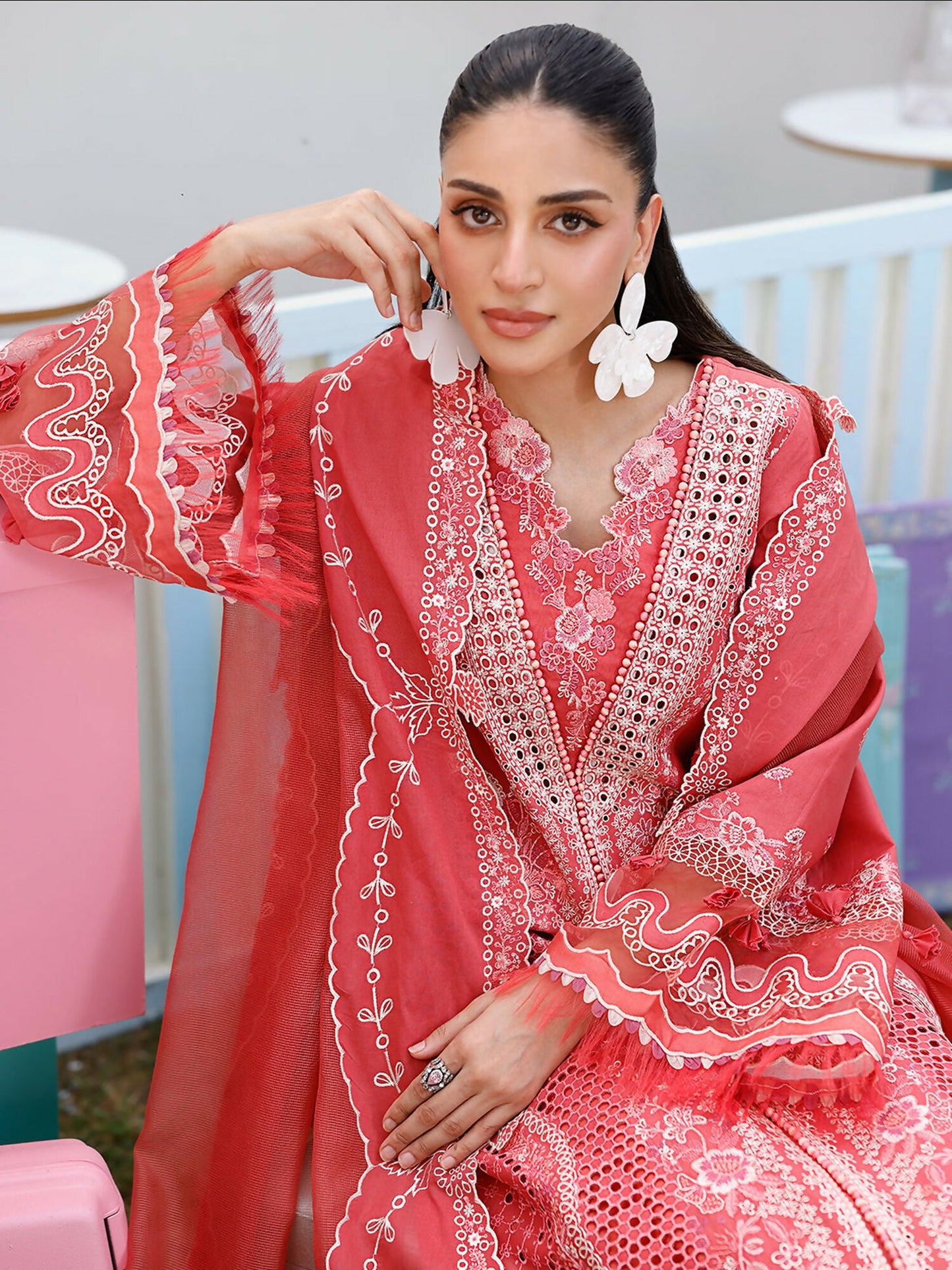 Binilyas Carnival Lawn Embroidered Stitched 3-Piece Suit-32-A
