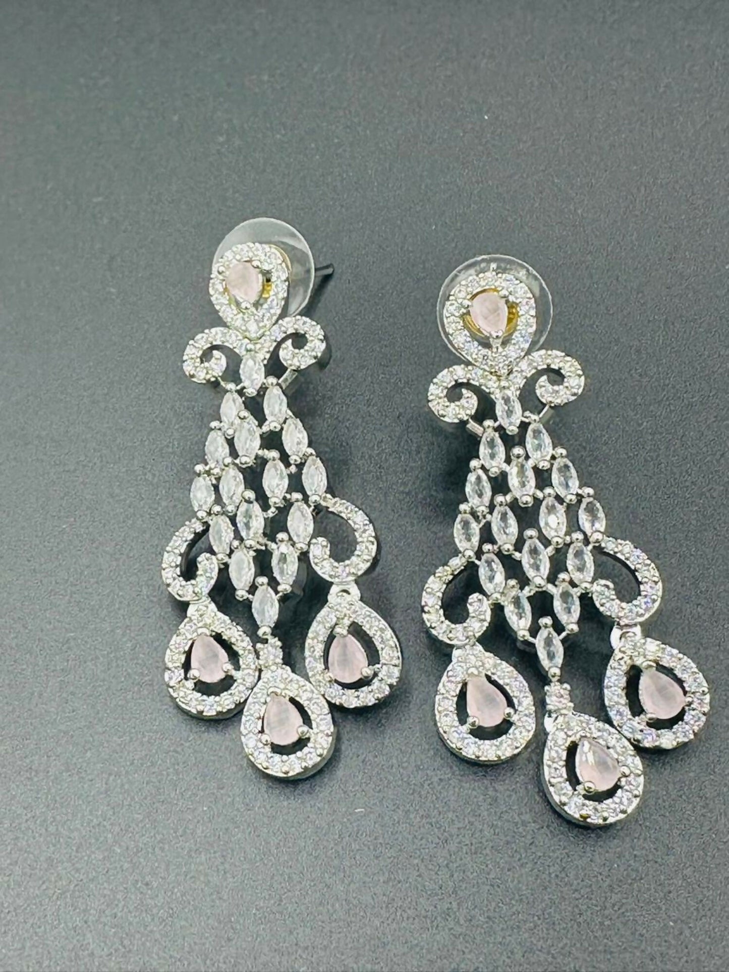 H&A Jewellery One Carat Silver Rhodium Plated Earrings