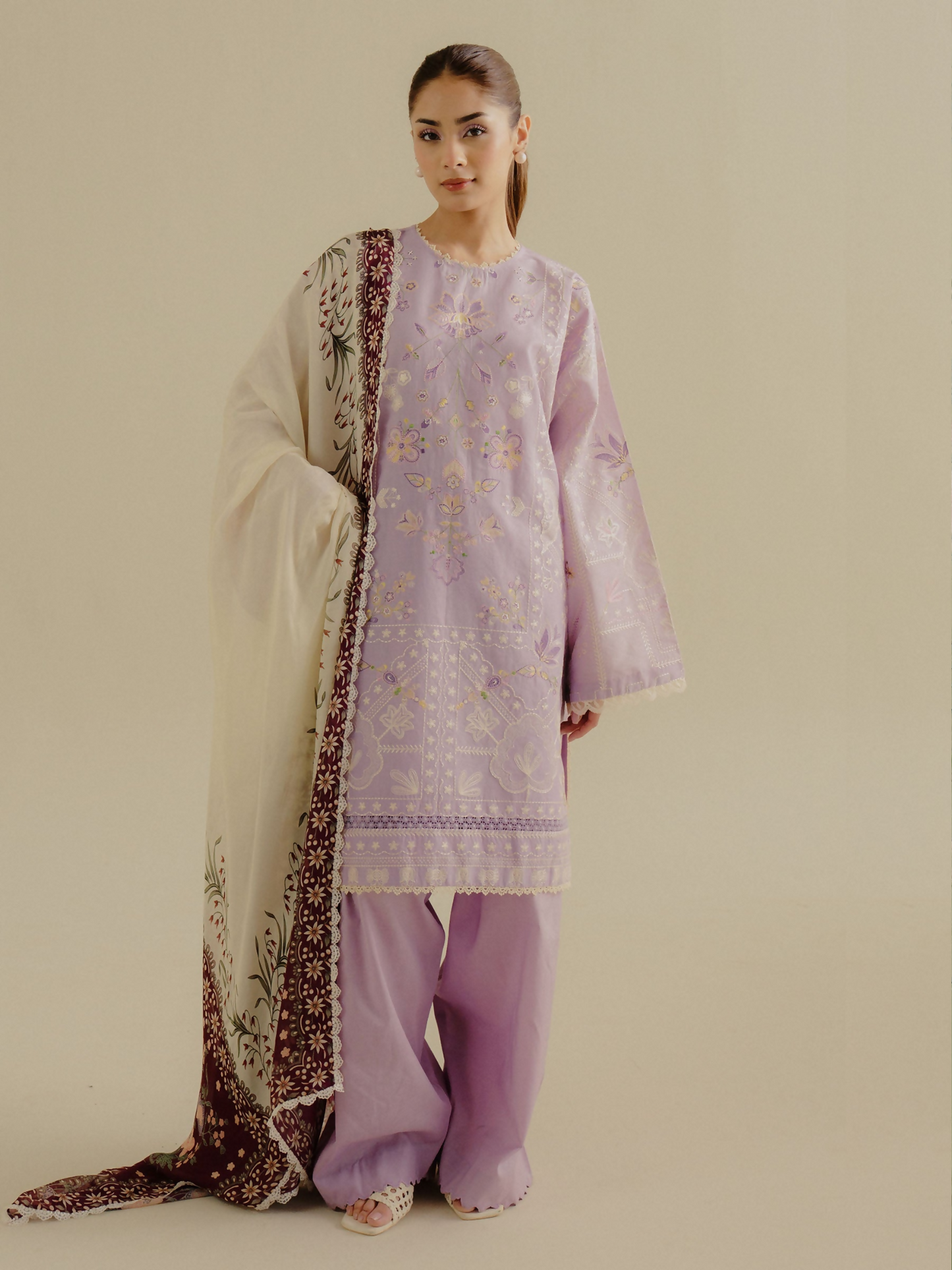 Zara Shahjahan CoCo Lawn Embroidered Unstitched 3-Piece Suit-Nyssa-10B