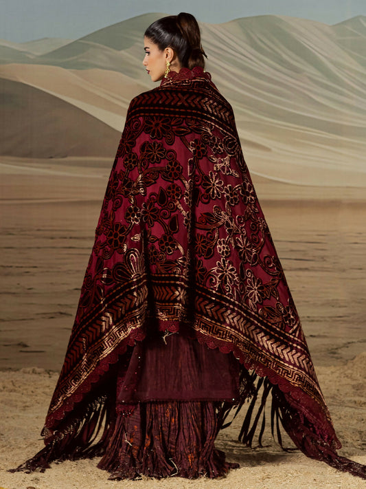 Mahnur Amelia Kotrai Embroidered Unstitched 3-Piece Suit-CK-007