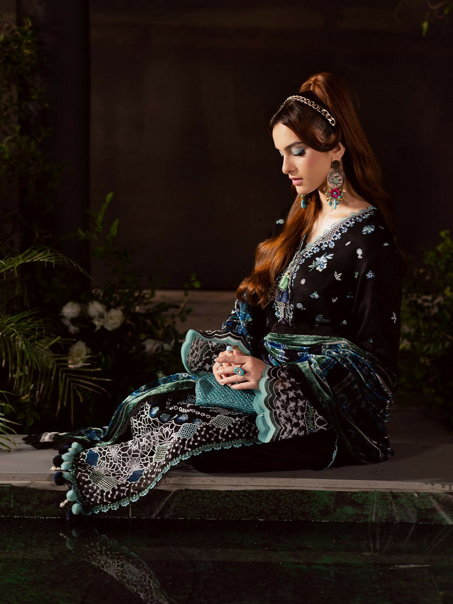 Mahnur Amelia Kotrai Embroidered Unstitched 3-Piece Suit-CK-014