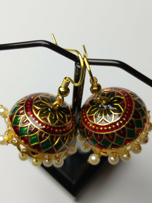 H&A Jewellery Jaipuri Jhumki Earrings