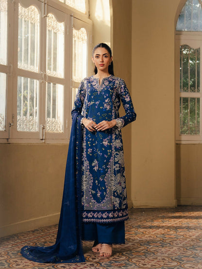 Afrozeh Day Break'26 Lawn Embroidered Unstitched 3-Piece Suit-Duskmelt
