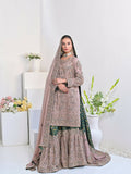 Ruby's Couture Wedding Collection Chiffon Embellished Sharara-Zimal