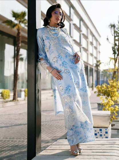 Mahnur Broadway Luxury Lawn'26 Embroidered Unstitched 3-Piece Suit-BW-001