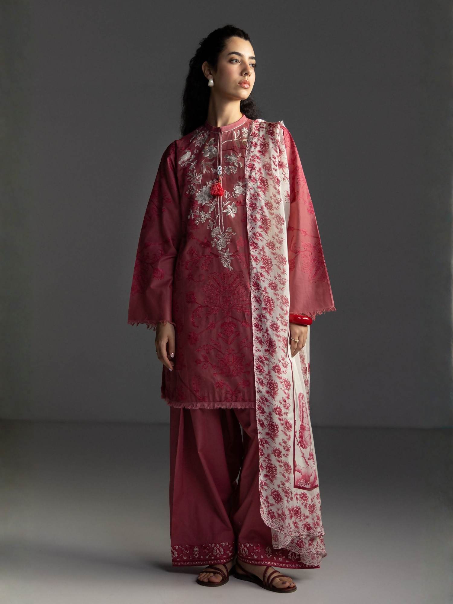 COCO by Zara Shahjahan Lawn'26 Embroidered Unstitched 3-Piece Suit-Aviona-3B