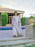 Farooq Hameed Studio Silk Embroidered Stitched 3-Piece Suit-Irana